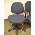 Grey Drafting Chair Steel Frame Adjustable